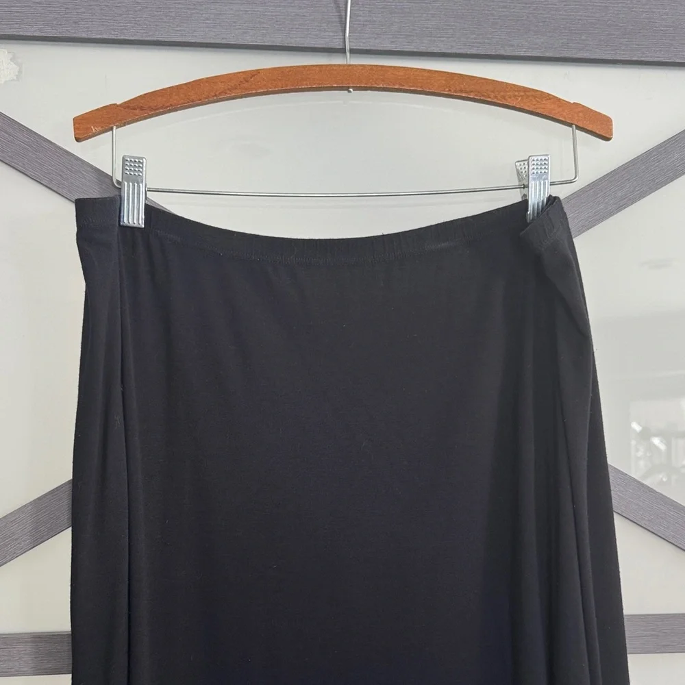 Eileen Fisher High Low Black Jersey Women's Skirt